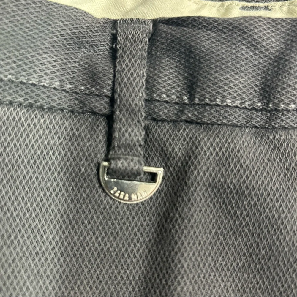 Zara Pants Men’s 34 Grey Business Casual Chinos Straight Leg Flat Front